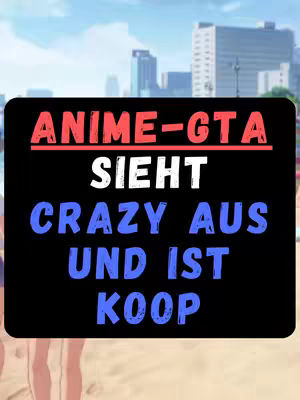 A cover image presents a dynamic visual setup, mixing real-world elements with stylized graphic designs. A beach scene forms the lower part of the image and behind it is an illustration of city buildings under a blue sky. A black rectangle layered on top contains vibrant text that promotes the video's content in German. The text color changes from red to white and blue, creating visual interest.