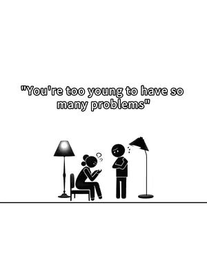 A black and white illustration depicts two stick figures, a woman seated and a man standing, with two lamps as a backdrop. Above them is the text overlayed.