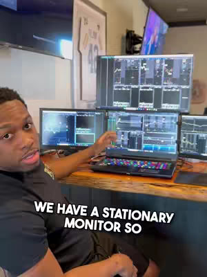 The cover image shows a man sitting in front of multiple computer monitors displaying trading charts, the man points towards the left of the screen with a determined expression. Below the image, the text overlayed reads: WE HAVE A STATIONARY MONITOR SO