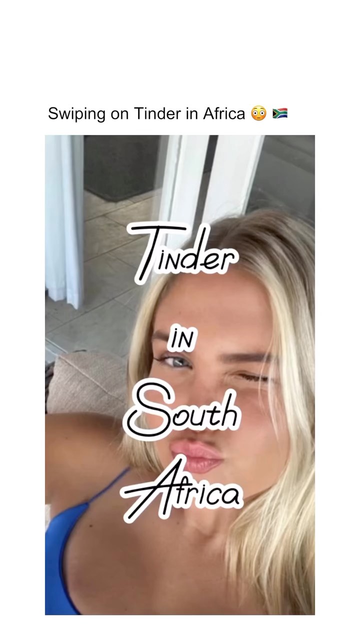 A selfie-style image with a young woman winking at the camera with text overlayed on the image.