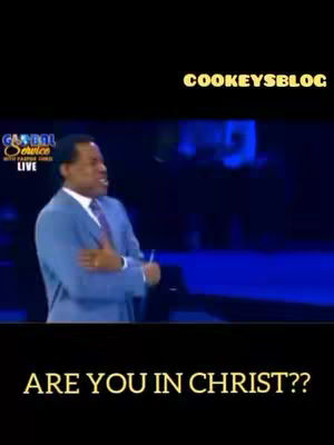 A man in a light blue suit is speaking, with a blurred background of blue. The text on the image overlay says, "ARE YOU IN CHRIST??"