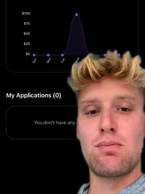 The cover image features a young man's face close-up, overlaid with a screenshot showing financial app data with a graph spiking upwards. The image has a dark theme, with texts and charts against a black background. The man is fair-skinned with short blonde hair, and he appears to be looking at the screen with a neutral expression. The layout is simple, using the graph's trend as visual effect.