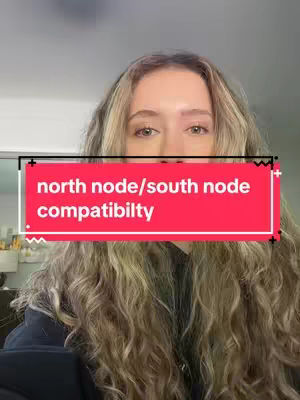 A woman with long, wavy blonde hair is the central focus against a blurred background. A rectangular text box overlays her face, with white text on a red background.