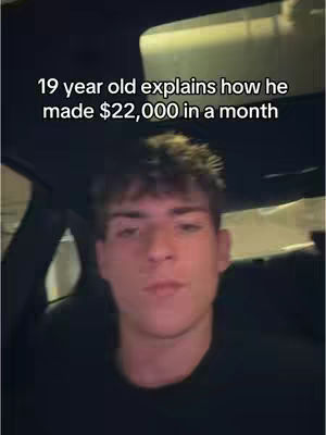 A young man is seated in a vehicle, likely a car. The interior is dark, with the focus on the man's face. He appears to be looking towards the camera. Above him, a text overlay presents the video's hook.