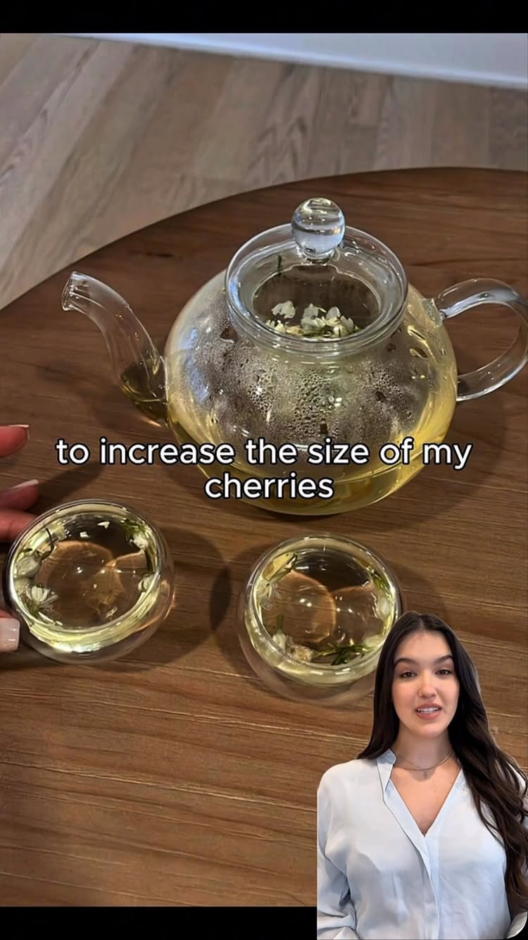 The cover image shows a woman presenting a teapot and two glasses with liquid inside, possibly tea. There is text overlayed. The presentation, with the woman in the image, suggests a how-to, review, or informational video.