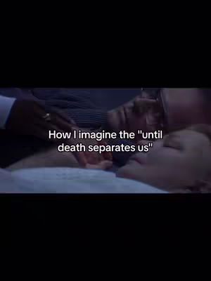 An image from a movie scene with a hand resting on another person's face. Text overlayed on the image provides additional context to the scene.