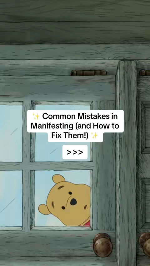 The image features a close-up view of a wooden door with a window. The window shows a cartoon character, Winnie the Pooh, peeking through. Overlay text provides the video's theme.