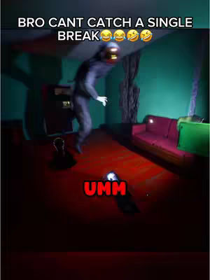 The cover image shows an interior scene of a video game, with a dark, ominous atmosphere. A shadowy figure of a monster is in the center, lunging towards the viewer. In the foreground, a text overlay appears: "UMM" in big red letters.