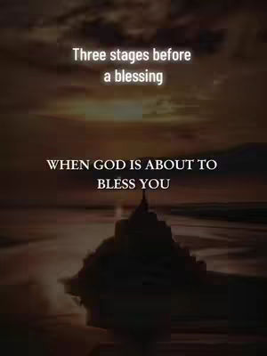 An image with a sunset sky and a body of water in the middle distance and a dark monument in the center. There is text overlayed on the image.