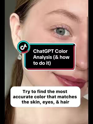 A close-up shot focusing on the face of a person, with emphasis on one eye and the lower face and lips. There are overlayed text boxes to the middle and bottom, with the TikTok logo in the upper left corner. The background is a blurred skin texture.