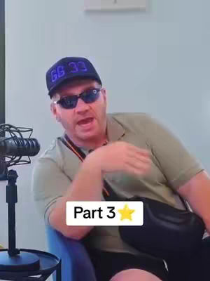 The cover image shows a man in a cap and sunglasses speaking with a microphone in the background. The overlay reads 'Part 3'.