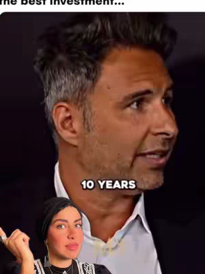 The cover image features a man looking off-screen in the upper portion, with a superimposed face of a woman in the lower left corner. The text overlay reads "10 YEARS", and its color matches the frame.