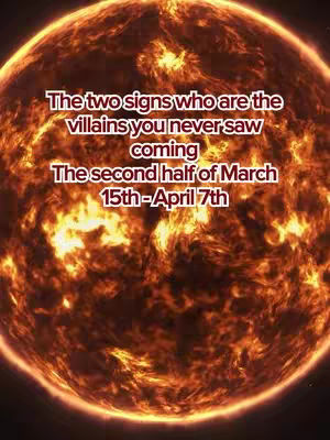 The cover image shows a fiery, close-up view of a celestial body, possibly a sun or planet, with a swirling, textured surface in shades of orange and red. Overlaid at the center is white text, providing a textual hook for the content.