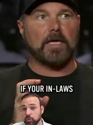 The cover image is a split-screen with a man in the top section and a man in the bottom section with a smaller image. The top portion features a man with a beard in a black shirt and a black hat, centered in the frame, conveying a thoughtful expression. Below him, a smaller inset image shows another man looking forward and slightly downwards. The overlay text appears across the face of the top figure.