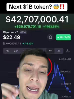 A man is speaking into the camera, in front of a screen showing crypto currency information.