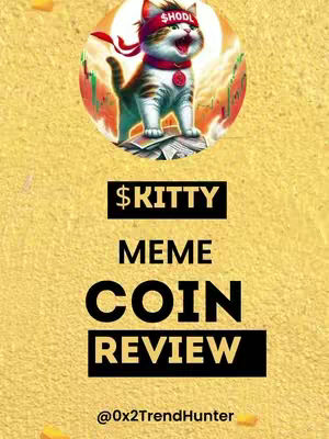 The cover image features a stylized illustration of a cat in a superhero outfit against a yellow background. The cat, resembling the Roaring Kitty meme, is in a circle with an animated background which appears to be a stock price chart. The text overlay utilizes bold, black and white boxes to clearly and neatly present the video title. This creates a vibrant and eye-catching layout, focusing on the video topic.