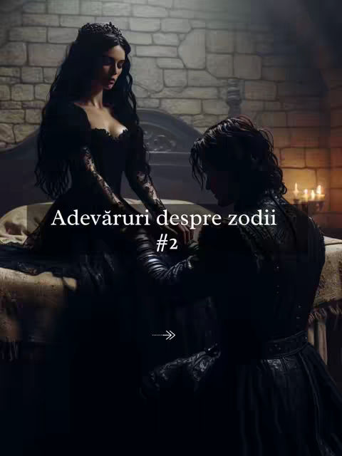 A digitally rendered image depicting a woman in a long black dress seated on a bed, receiving a hand from a person kneeling before her. She wears a tiara and gazes down, while the other person, silhouetted, has their head lowered. The backdrop shows a stone brick wall and dim lighting. The overlay shows title text.