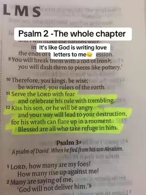 The image is a page from a Bible, with text highlighted in yellow. On the page, text are displayed.