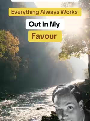 A black and white photo of a man, with a river and a forest as the background, and motivational text as an overlay.