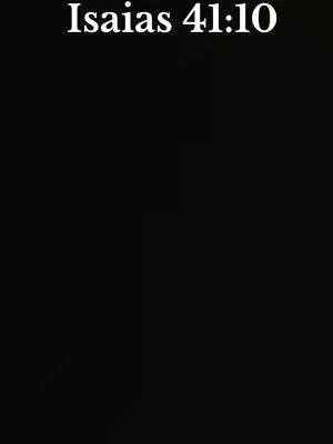 The cover image is a vertical rectangle with a solid black background. In the upper center portion, white text reads "Isaias 41:10". The text is in a simple, clean sans-serif font.