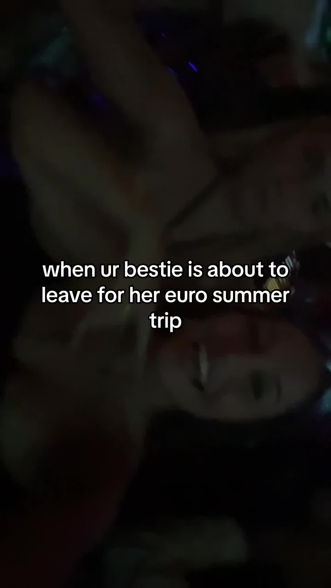The image shows two people at a slightly lower angle, possibly in a low-light environment. Above them, the text overlay is visible, clearly stating the video's subject. The positioning of the subjects suggests an intimate or close-up setting.