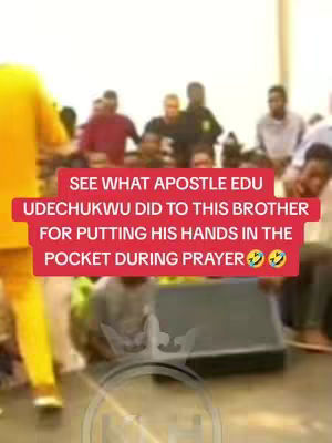 The video shows a group of people in a seemingly religious setting. A text overlay in a red box captions some of the elements. The main focus is on the individuals within the group, possibly during a prayer or worship session.