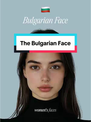 The cover image presents a front-facing portrait of a young woman with dark hair and a black turtleneck. Above her head, on a light blue background, is the text "Bulgarian Face" with the Bulgarian flag. A rectangular box around her head reads "The Bulgarian Face". The overall composition is clean and direct, focusing on the subject's face.
