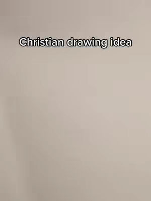 The cover image features a blurred gradient background transitioning from light beige to a slightly darker tone. The main element is the overlaid text 'Christian drawing idea' in a sans-serif font, positioned centrally at the top of the image.