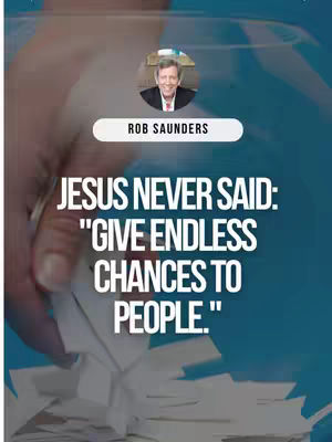 The image shows a hand dropping small paper notes against a turquoise and blue background. Above the text and hand, there's a picture of an older man.