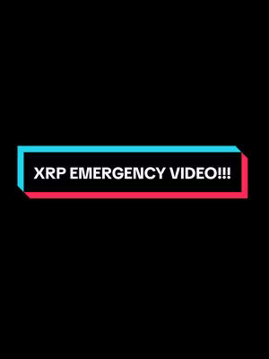 The cover image has a black background. A rectangular text box is positioned in the center with the text "XRP EMERGENCY VIDEO!!!". The text box has a cyan border, a white fill, and a red outline.