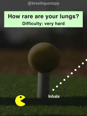 The cover image features a green field with a yellow, round shape on top of a white cylindrical shape. A yellow Pac-Man character is on the bottom left, and a white dotted line inclines upwards to the right. The top has a green rectangular text box conveying a question on the rareness of lungs with the Difficulty level.