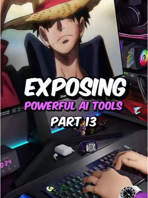 The cover image showcases a multi-layered composition. In the foreground, a person's hands are typing on a backlit keyboard, set against a dark surface, with a watch visible on the wrist. Above and behind the keyboard, a desk area is cluttered with tech items and electronics. The background features an anime-style illustration of a character, partially obscured, wearing a straw hat. White text overlays the image, indicating the video's title and subject.