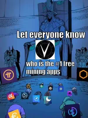 The cover image is a meme featuring a cartoon-style illustration of a large figure on a throne, with the Avive logo imposed in the center. Various cryptocurrency logos are placed in front of the throne, and overlay text reads "Let everyone know who is the #1 free mining apps."