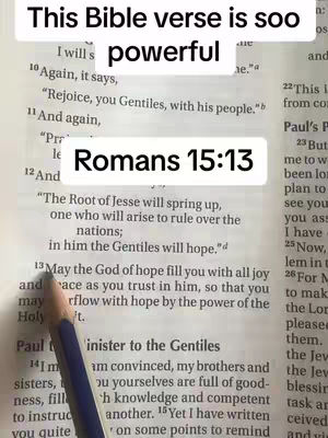 An open bible with a highlighted bible verse, along with a text overlay and a pencil pointing at the verse.