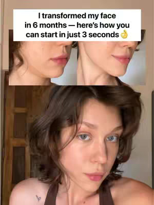 The cover image presents a split-screen view centered on a woman's face. Above her face, it displays two comparative images: one a before photo, and the second a photo of the woman in the present. The background is a plain wall.