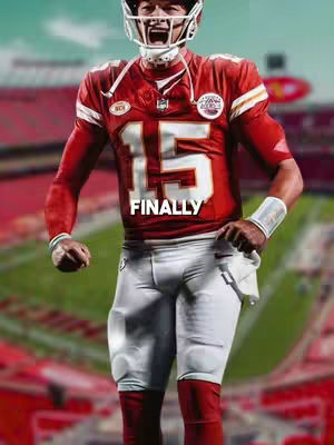 The cover image features a football player in a red jersey and white pants, mid-action, set against a blurred football field background. The player is wearing a helmet, and the word "FINALLY" is overlaid on the image.