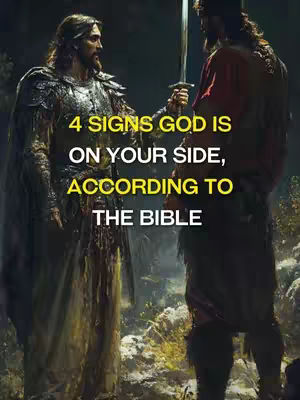 The image features two men in a medieval setting. One is holding a sword, and the other is looking at him. The image is overlaid with text that sets the theme of the video.