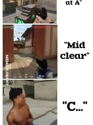 The image is a vertical collage. The top section shows a first-person view of a video game with a gun, aiming at an enemy position. Mid section shows a gameplay angle. Bottom section shows shirtless man looking toward the side with a game environment background. Text captions are overlaid, indicating game instructions.