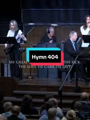 An image from inside a church, of a musical ensemble that is playing for the service. There is a woman in the front playing an instrument. In the middle is a man at a mixing board, and another man is seated playing the piano. At the bottom of the image is the audience. Overlayed on the image is a colorful shape with some text.
