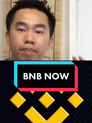 The image features a man in the upper portion, with text overlayed on top of a background with the Binance logo.