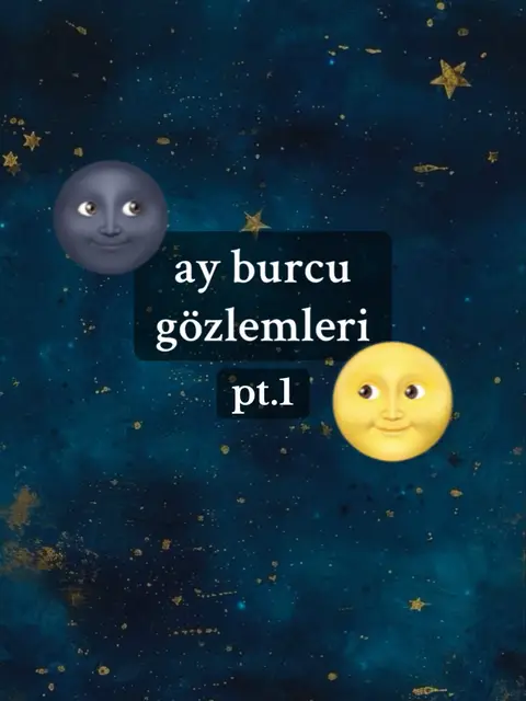 A vertical graphic featuring a dark blue and gold starry background. Two cartoon moons, one gray and one yellow, with smiling faces, are at the top. A black rectangle in the middle contains white text.