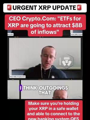 The cover image features a man speaking in front of a webcam, and the entire setup including the screen looks as if it is a screenshot from a video. Text overlayed on the image includes updates about XRP and crypto.