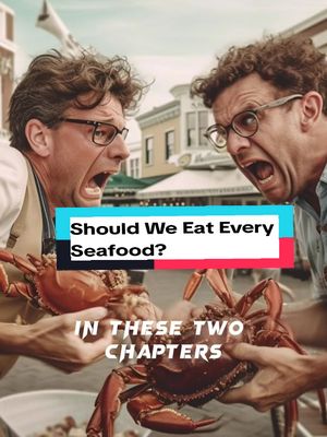 The cover image shows two men with shocked expressions, holding crabs. Text overlays indicate the video's topic.